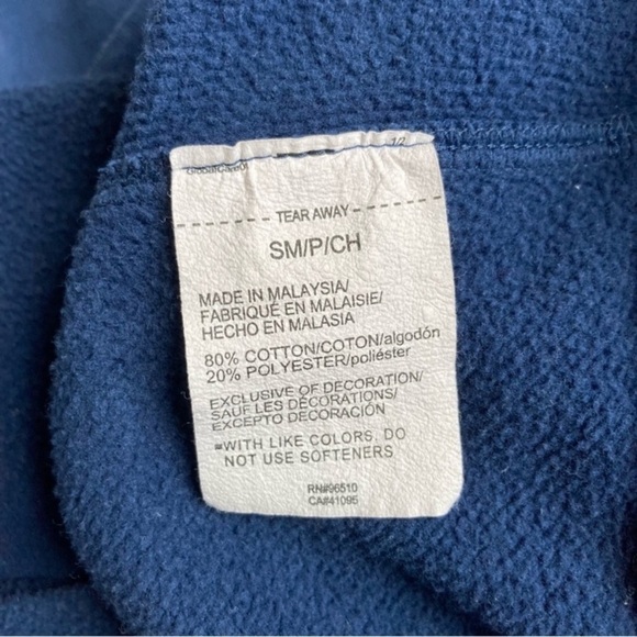 Under Armour Project Rock Sweater Crewneck Sweatshirt Drawstring Crop Navy S - Picture 15 of 15